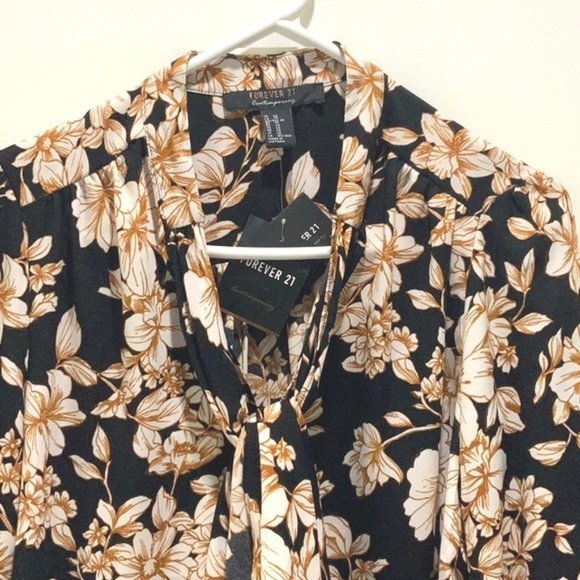 Casual Floral Print Long Sleeve Blouse, NWT - Picture 3 of 8